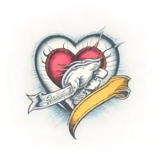 heart attack tattoo design idea