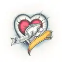 heart attack tattoo design idea