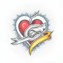 heart attack tattoo design idea