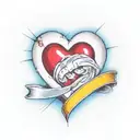 heart attack tattoo design idea