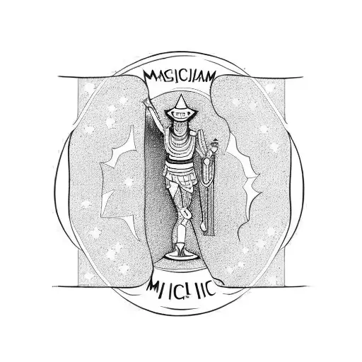the magician tarot card tattoo design idea