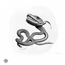 snake surrounding the god Osiris tattoo design idea