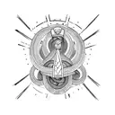 snake surrounding the god Osiris tattoo design idea