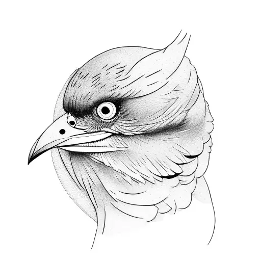 birds with autism puzzles tattoo design idea