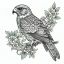 Celtic tree of life polish falcon tattoo design idea