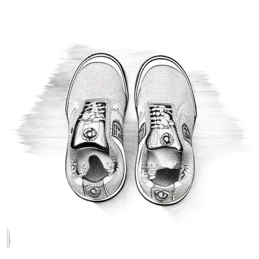 retired wrestling shoes  tattoo design idea