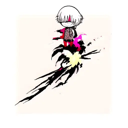 Tokyo Ghoul Kaneki character tattoo design idea