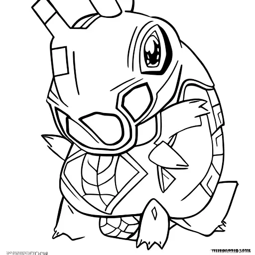 Turtwig the Pokemon wearing the killers mask from the movie 'Scream' tattoo design idea