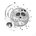 moon heartbreak  tattoo design idea