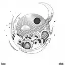 moon heartbreak  tattoo design idea