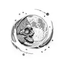 moon heartbreak  tattoo design idea