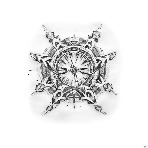 Design a tattoo incorporating a rosary with text Eric Paul tattoo design idea