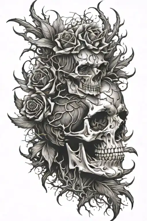 addiction smoking foil thorns lovers burn  tattoo design idea