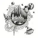 Vancouver and disney world tattoo design idea