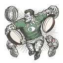 rugby tattoo design idea