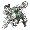 rugby tattoo design idea