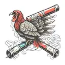 turkey tracks on shotgun shells  tattoo design idea