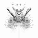 child pray tattoo design idea