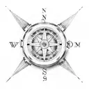 Broken Compass tattoo design idea