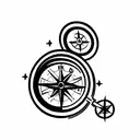Broken Compass tattoo design idea