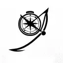 Broken Compass tattoo design idea