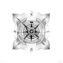 Broken Compass tattoo design idea