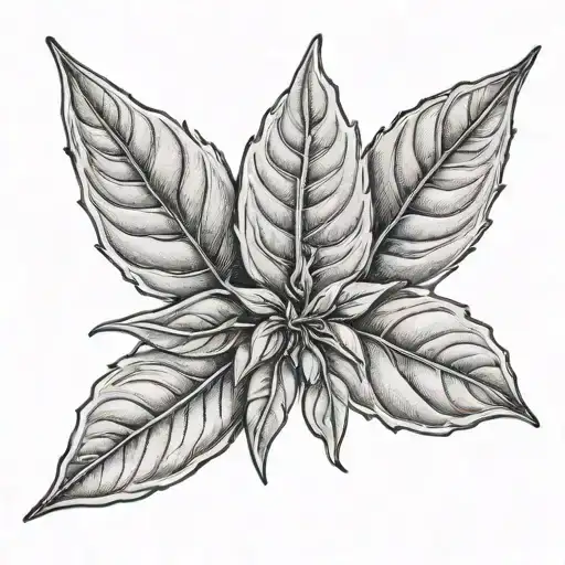 bay leaf and sun  tattoo design idea