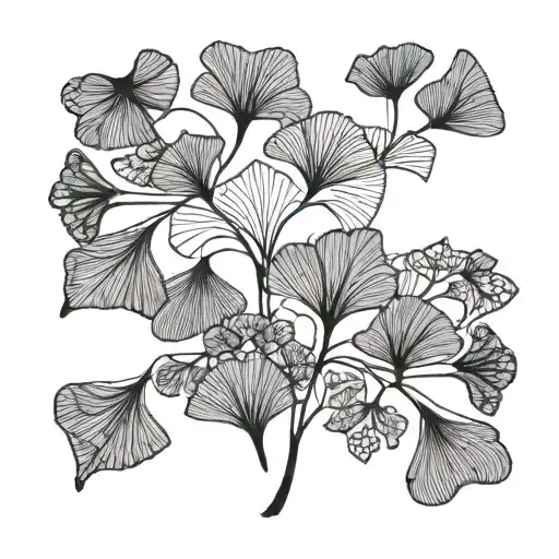 ginkgo leaves and travel tattoo design idea