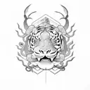 snake, monkey, boar, tiger tattoo design idea
