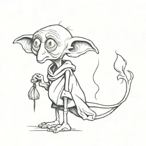Harry potter dobby tattoo design idea