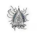 fire and 1111 tattoo design idea