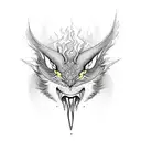 fire and 1111 tattoo design idea