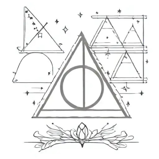 harry potter deathly hallows tattoo design idea