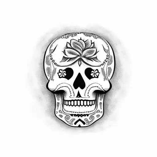 Mexican calavera  tattoo design idea