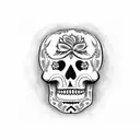 Mexican calavera  tattoo design idea