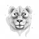 simba and Nala  tattoo design idea