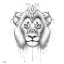 simba and Nala  tattoo design idea