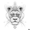 simba and Nala  tattoo design idea