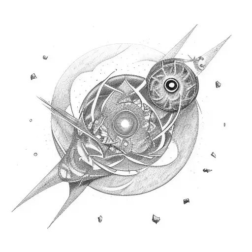 vortex espacial and naturez tattoo design idea