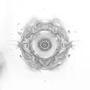 vortex espacial and naturez tattoo design idea