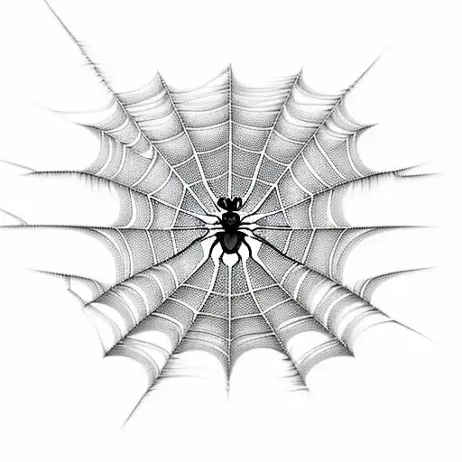 Spider Web tattoo design idea