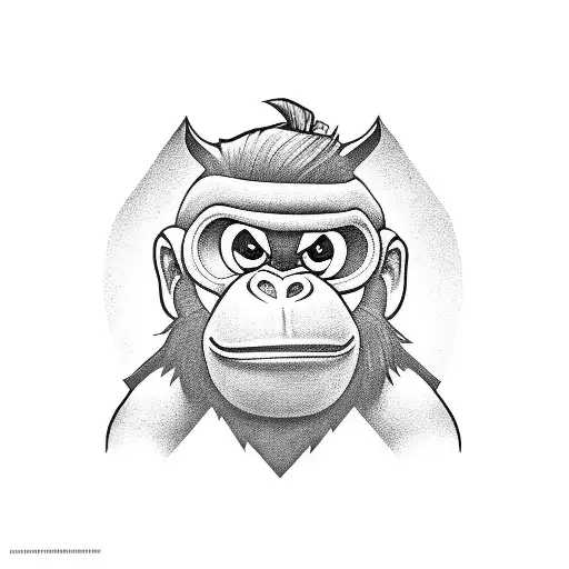 Donkey Kong tattoo design idea