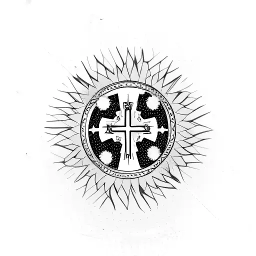 Tattoo Cross Sun Collection Vector Art Stock Vector Image & Art - Alamy