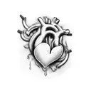 Crying Heart tattoo design idea