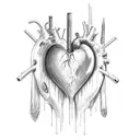 Crying Heart tattoo design idea