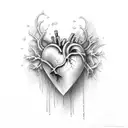 Crying Heart tattoo design idea