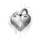 Crying Heart tattoo design idea