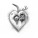 Crying Heart tattoo design idea
