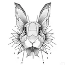 black rabbit tattoo design idea