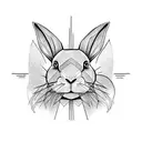 black rabbit tattoo design idea